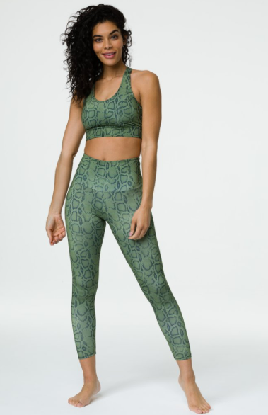 Image Title Onzie High Basic Midi Legging -Olive Cobra